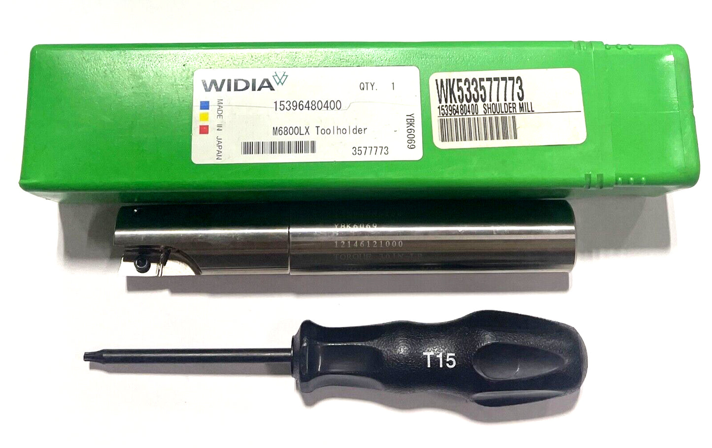 WIDIA 1" Indexable Shoulder Mill M6800LX Tool Holder Coolant Thru 3577773