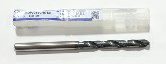 Sumitomo 6.6mm Solid Carbide Drill 5xD Coolant Thru 2 Flute DEX Coating