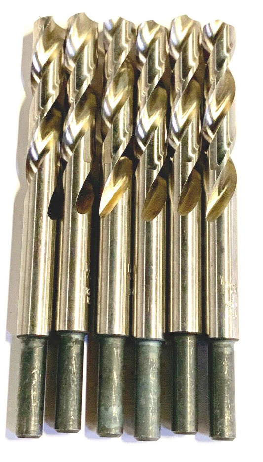 11/32" Drill Bit HSS 1/4" Reduced Shank Drills Metal Cutting 6 Pack USA Made