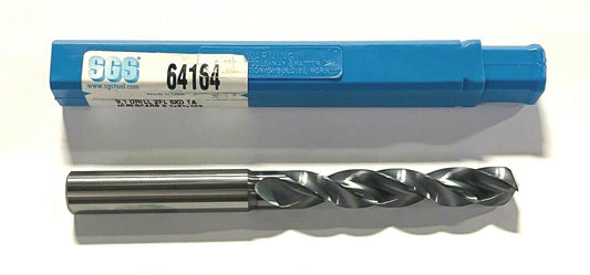 SGS 9.1mm Solid Carbide Drill 5xD TA Coating 2 Flute 145Â° Point HIPERCARB USA