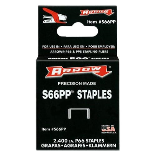 Arrow Fastener S66PP 1/4-Inch 6mm Standard Staples for Arrow® P66, P98 Staplers 2400 Staples