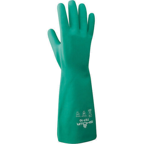 SHOWA Chemical Resistant Unsupported PPE Nitrile Gloves 13" 15mil 12 Pair XXL