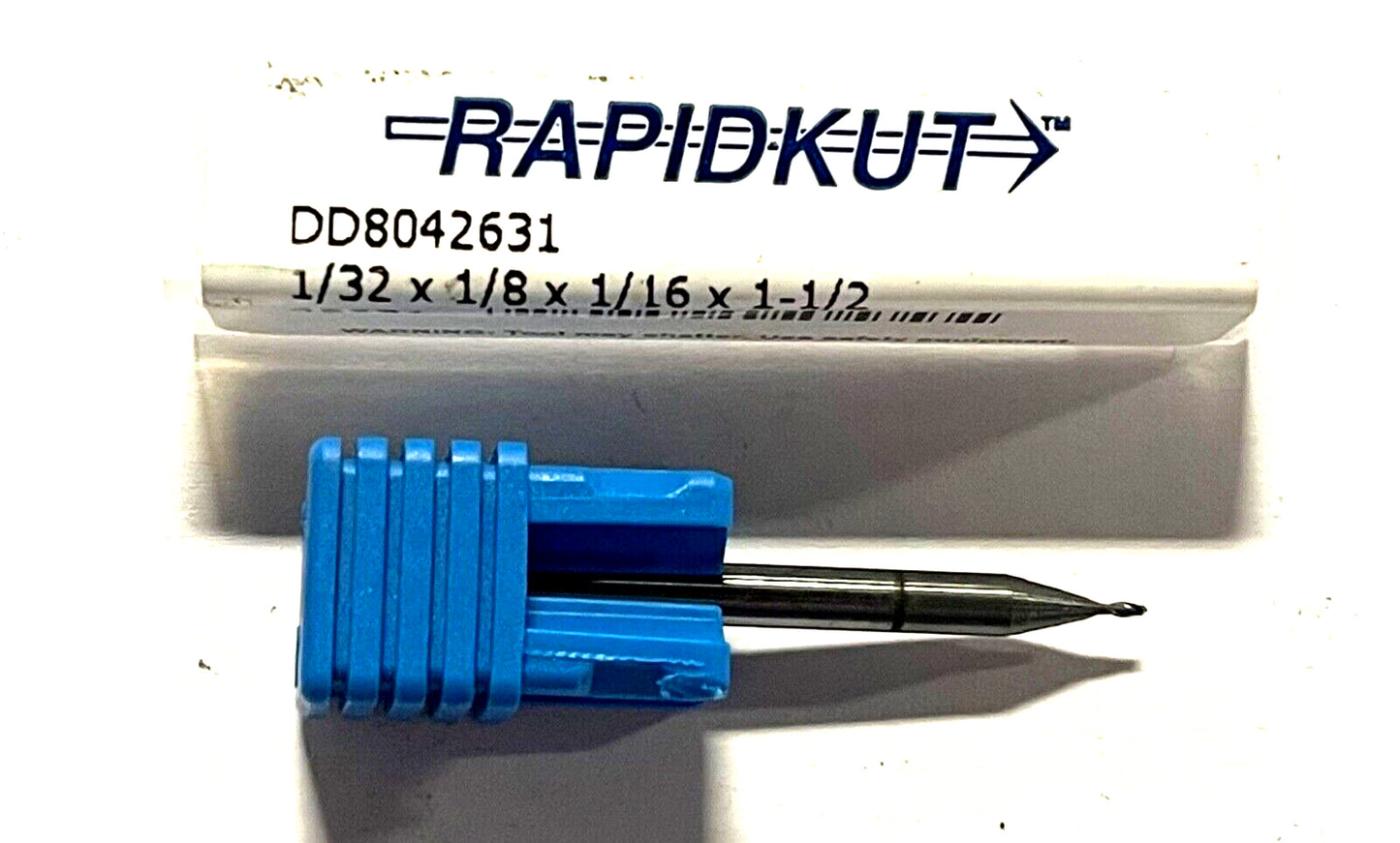 RapidKut 1/32" Carbide End Mill Stub Length TiCN Coated 2 Flute USA Made