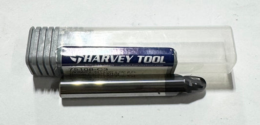 Harvey Tool Carbide Runner Cutter 1/8" Radius x .341" LOC x 15 Deg 2FL AlTiN