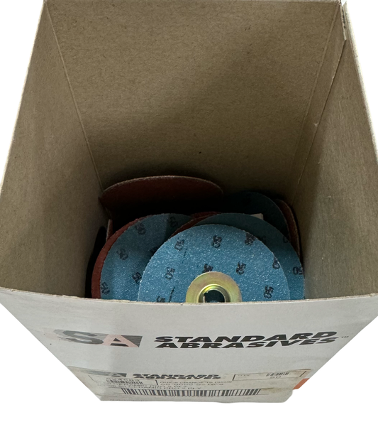 Standard Abrasives 3" Quick Change Sanding Discs 50 Grit Ceramic 50 Pack