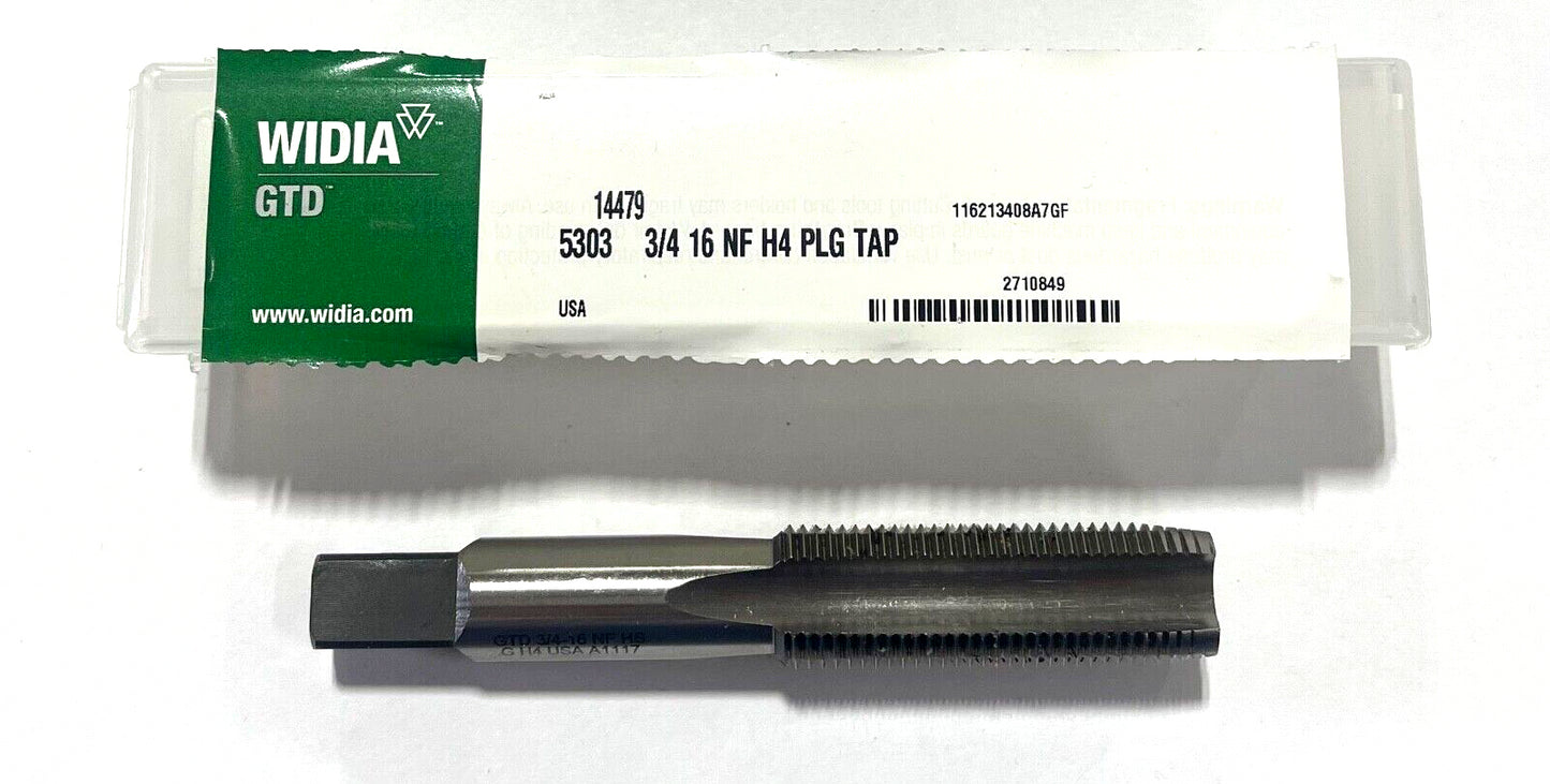 WIDIA 3/4-16NF HSS Hand Tap H4 Plug Tap USA Made