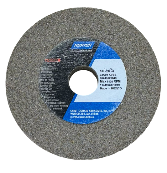 Norton 4" x 1/2" x 3/4" Grinding Wheel 32A60-KVBE