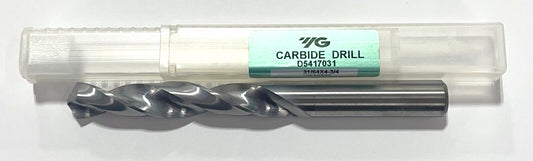 YG 31/64" Solid Carbide Drill 118° Jobber Length 2 Flute Drill Bit