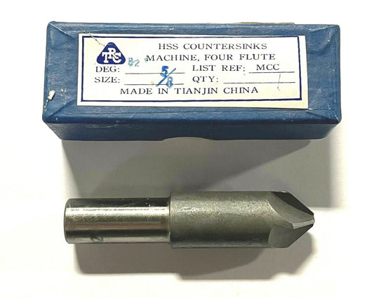 5/8" Machine Countersink 4 Flute 82° High Speed Steel 1/2" Shank