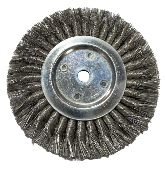 Anderson 8" Standard Twist Wire Wheel Brush .014" SS Wire 5/8" Arbor Hole USA