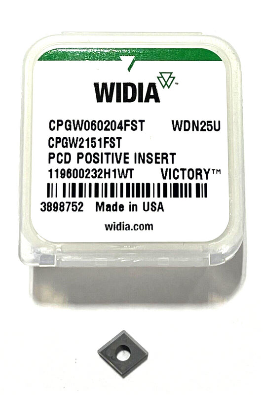 WIDIA PCD Insert CPGW2151FST Grade WDN25U Turning Insert 3898752 USA Made