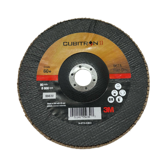 3M 967A Cubitron II 7" x 7/8" Flap Wheel Discs Type 29 60+ 5 Pack