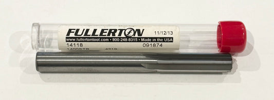 Fullerton 27/64" Solid Carbide Chucking Reamer 6 Flute Straight Flute