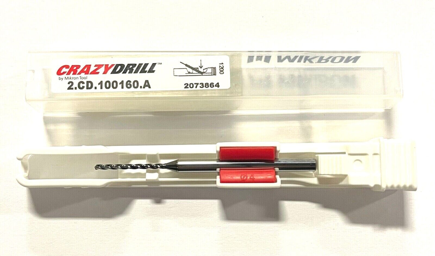 Mikron CrazyDrill 1.60mm Solid Carbide Drill 10xD DLC Coating 130Â° Point