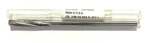 Rapidkut .3180 HSS Chucking Reamer Right Hand Spiral 6 Flute USA Made