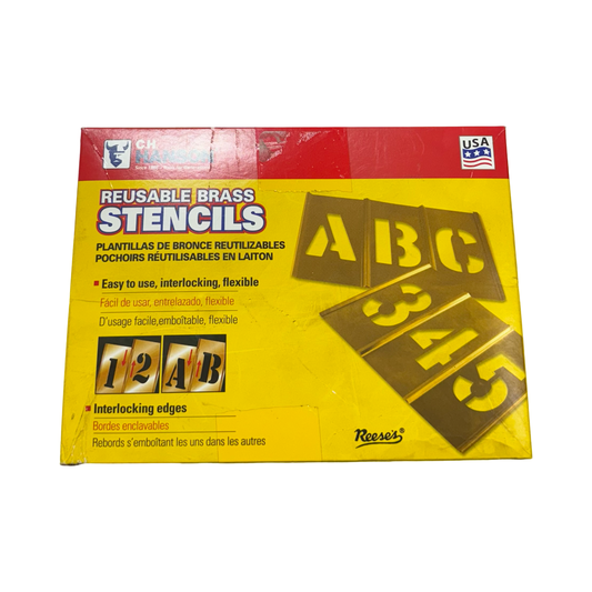 C.H. Hanson 33 Piece Reusable Brass Stencils USA Made 10036