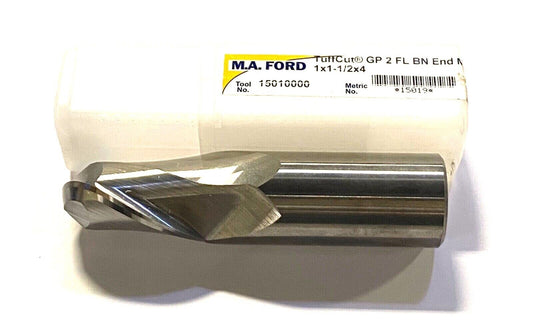 M.A. Ford Solid Carbide Ball Nosed End Mill 1" x 1" x 1-1/2" x 4" 2 Flute USA