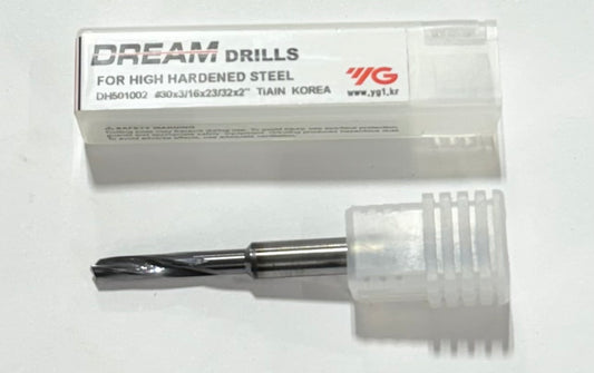 YG #30 Solid Carbide Drill TiAlN Coated 2 Flute 140 Deg DREAM Drill