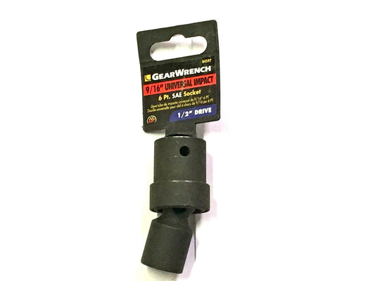 GearWrench 9/16" Universal Impact Socket SAE 1/2" Drive 6 Point 84597