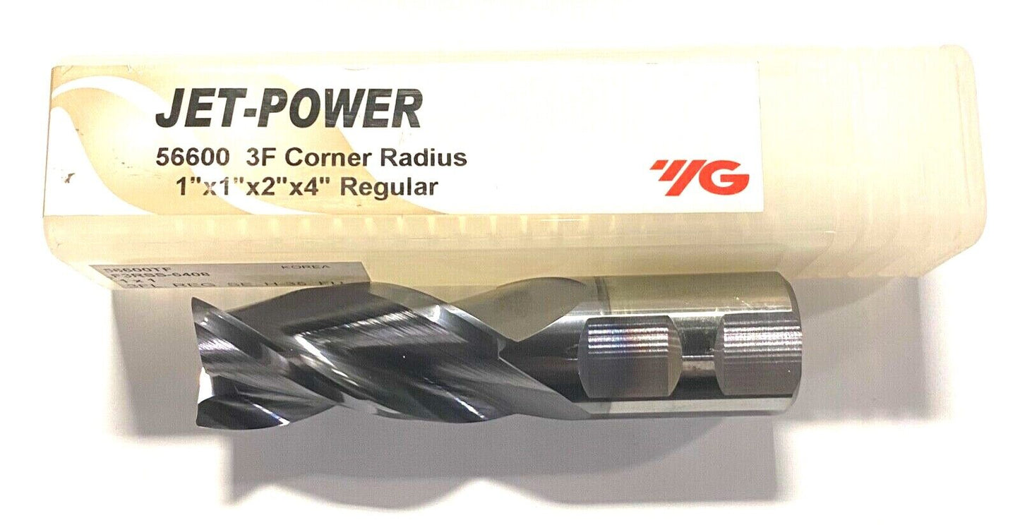 YG-1 Carbide End Mill 1" x 1" x 1-1/2" x 4" HardSlick Coated 3FL Corner Radius