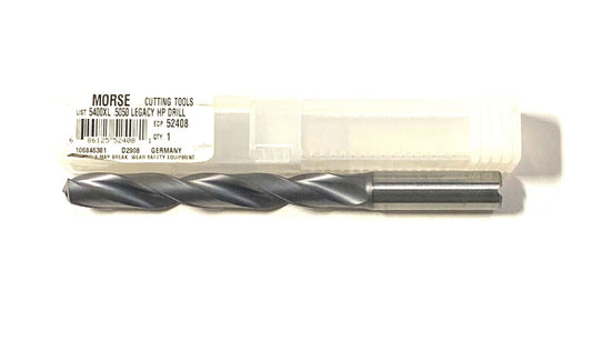 Morse .5050" Solid Carbide High Performance Coolant Thru Drill Extra Long Length