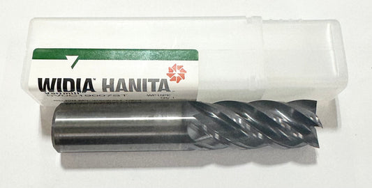 Hanita 3/4" Carbide End Mill 5 Flute AlTiN Coated WP15PE