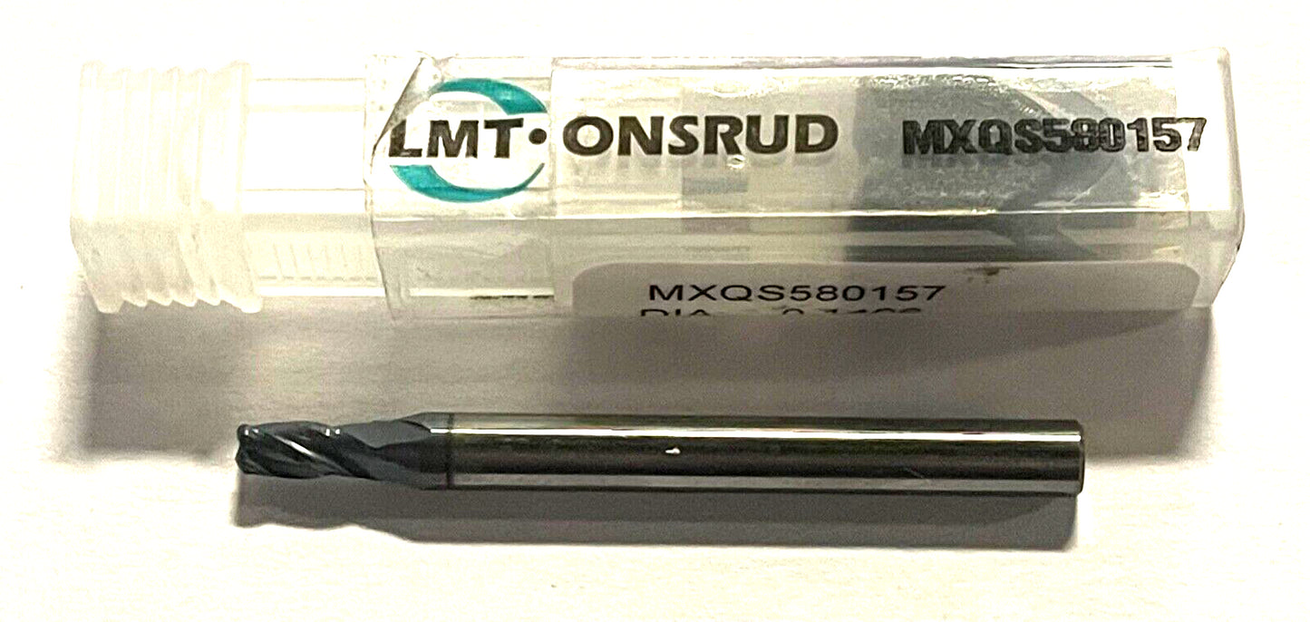 LMT Onsrud 9/64" Carbide End Mill ESG Coated 4 Flute .025 Radius